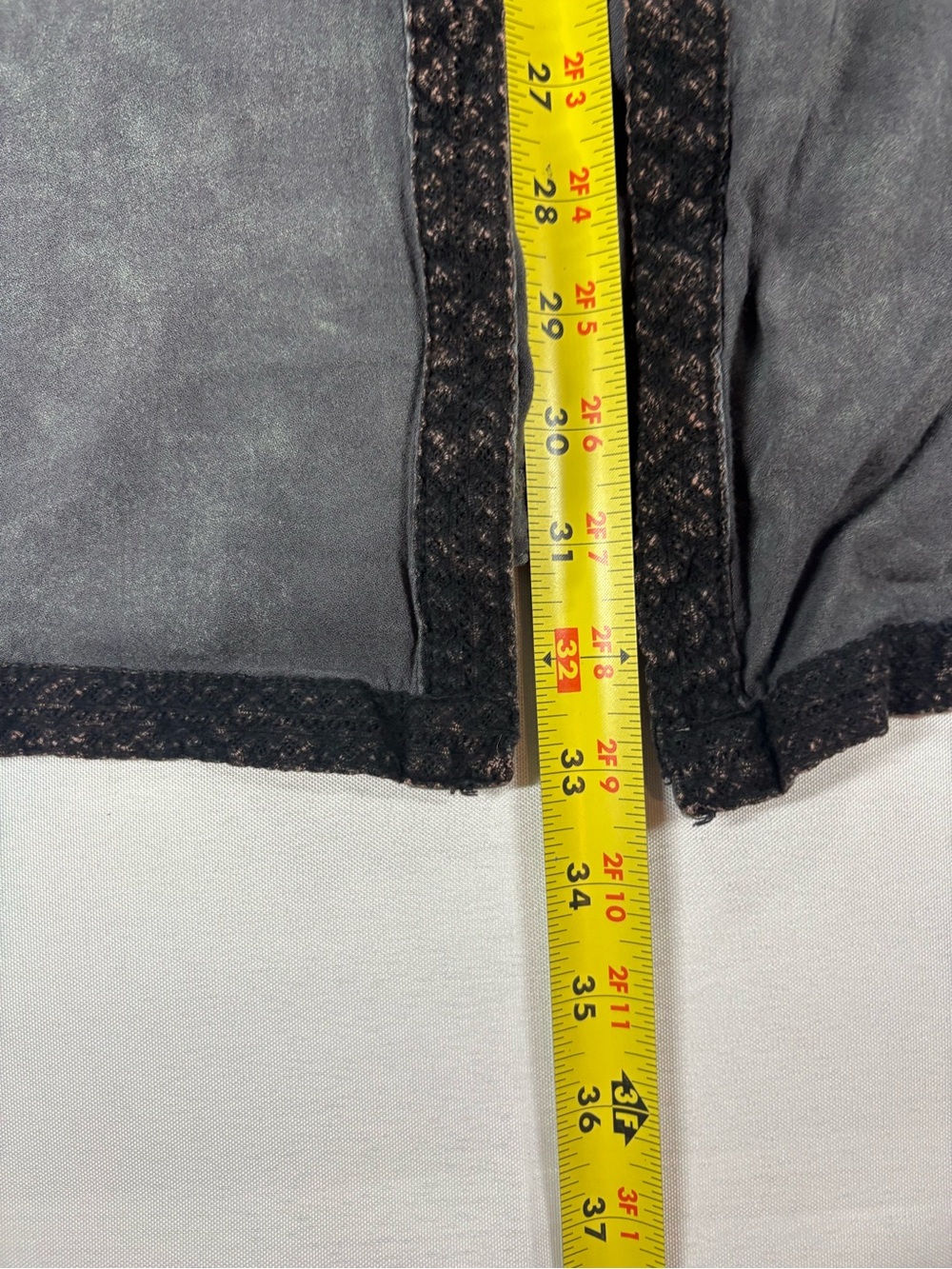Free People XL Gray Embroidered Longline Open Front Cardigan - Picture 4 of 5